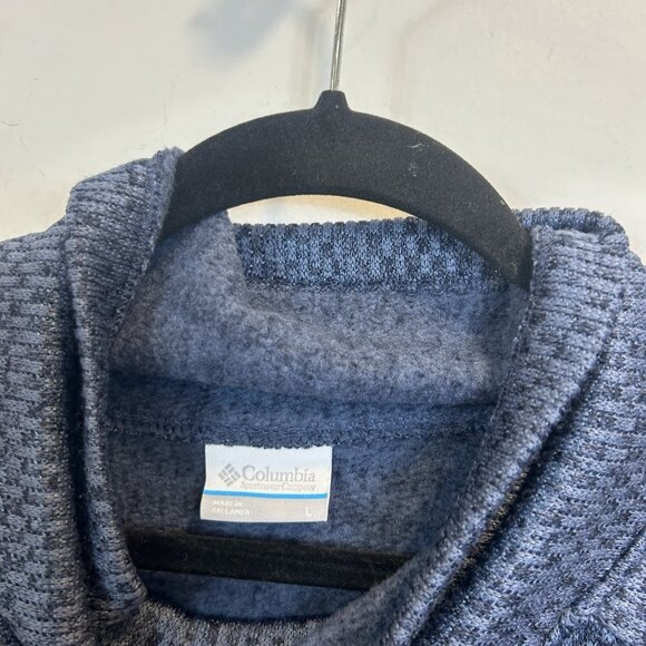 Columbia Womens Large Blue Winter Dream Shawl Neck Pullover Fleece Lined Blue - Picture 5 of 9
